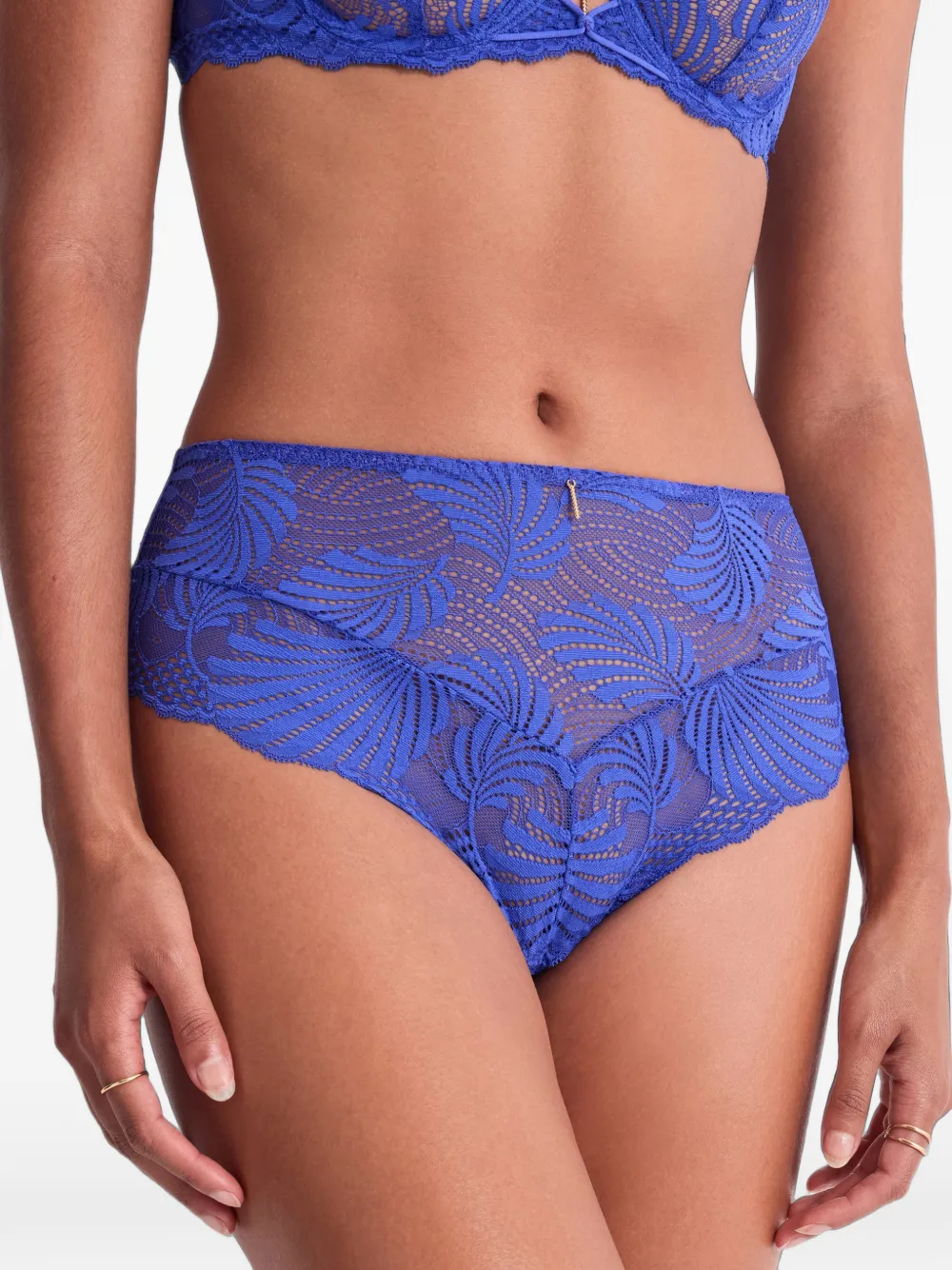 Aubade Rythm of Desire slip met kant Blauw