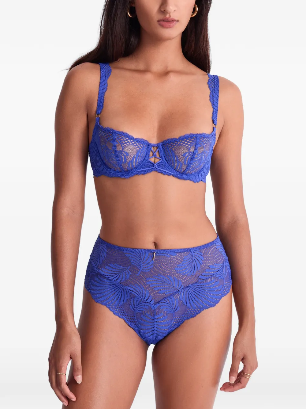Aubade Rythm of Desire slip met kant Blauw