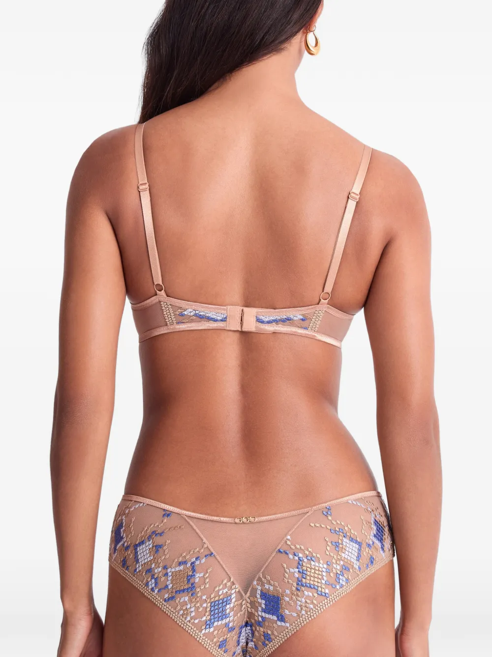 Aubade Poetic Delights hipster slip met borduurwerk Beige