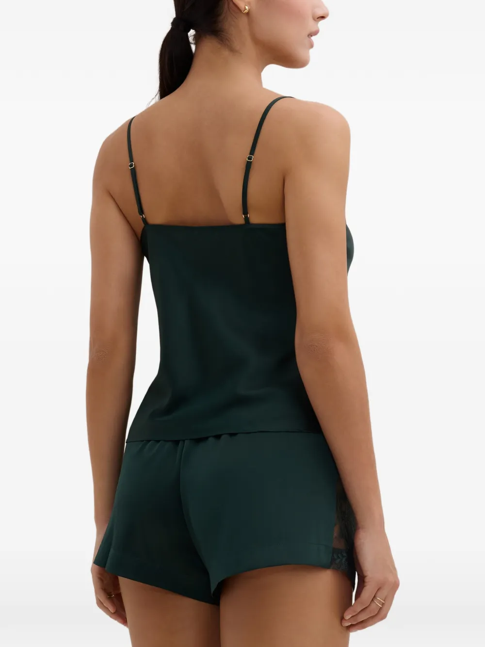 Aubade Midnight Whisper pyjamabroek met kanten afwerking Groen