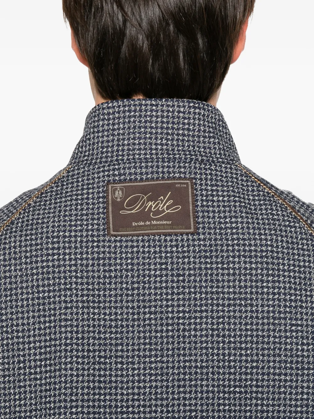 Drôle De Monsieur houndstooth-patterned jacket Blauw