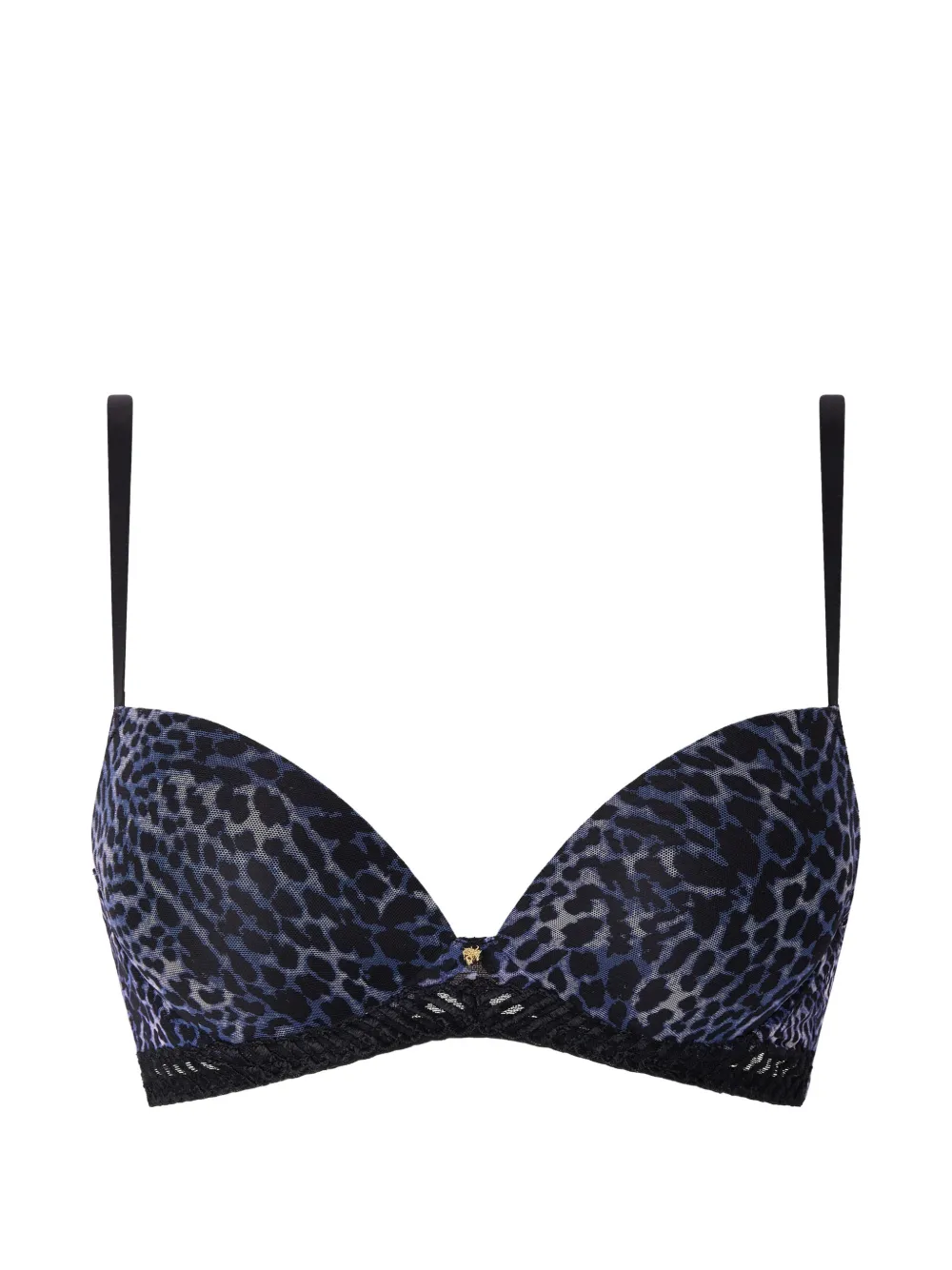 Aubade Reggiseno Vibrant Emotion leopardato con scollo profondo - Blu