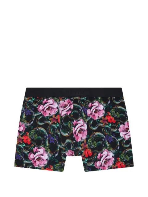 Aubade bóxer con motivo de serpiente y estampado floral
