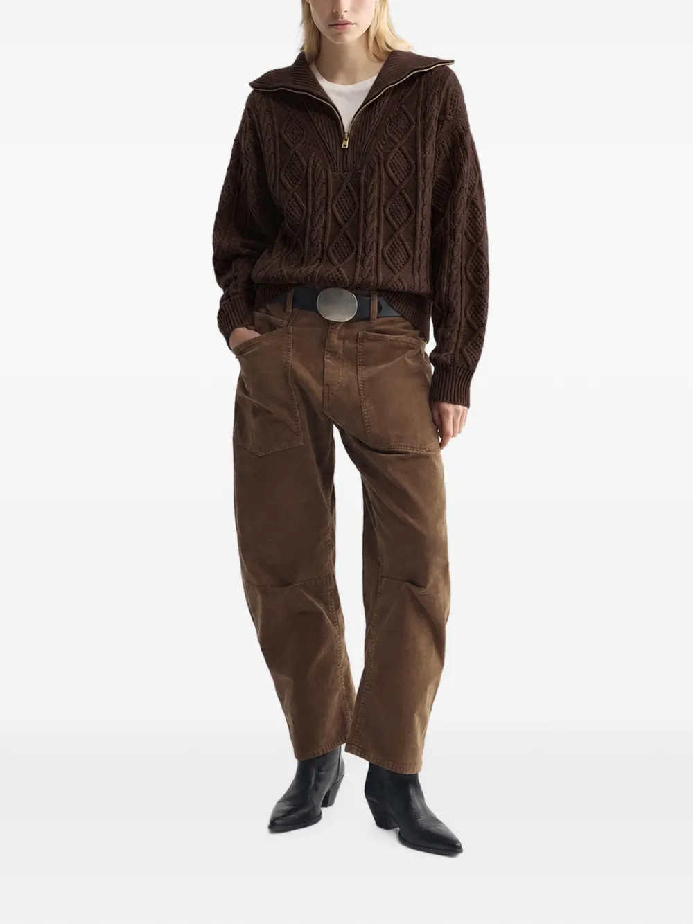 Nili Lotan Jori cable-knit sweater Bruin