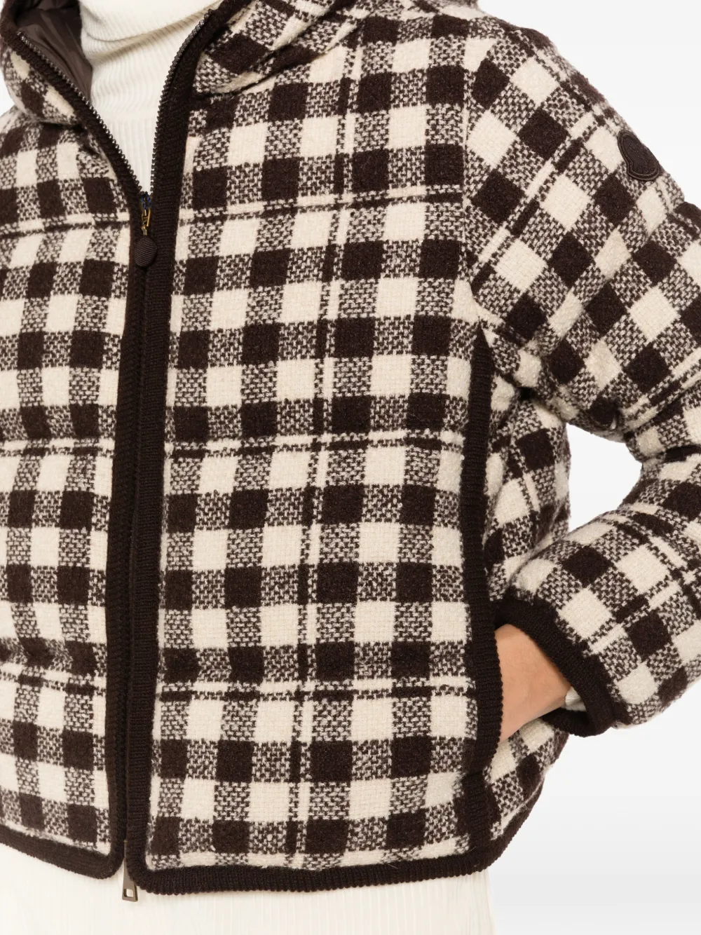 Moncler check hooded jacket Bruin