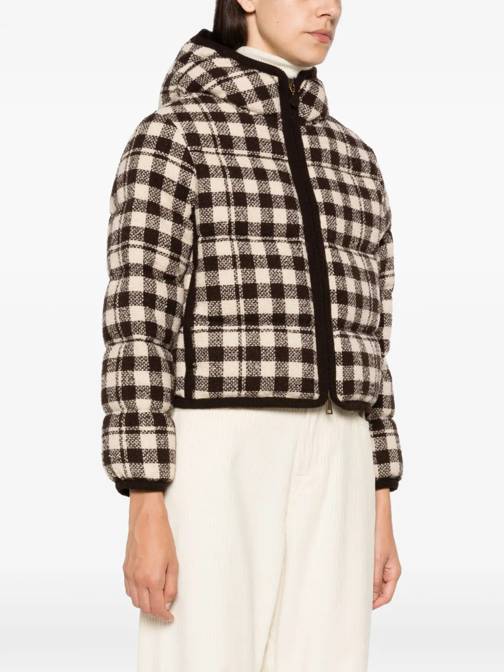 Moncler check hooded jacket Bruin