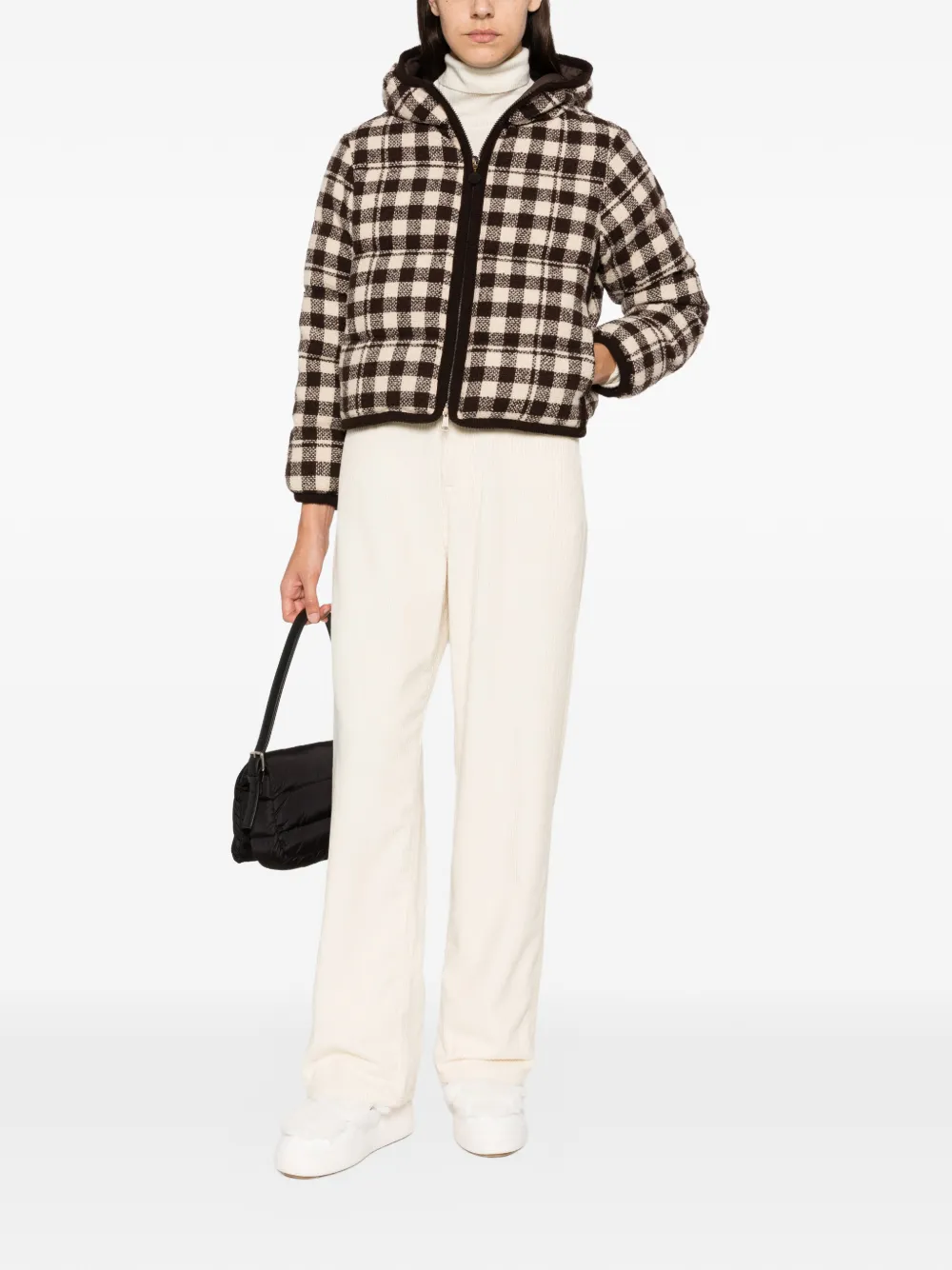 Moncler check hooded jacket Bruin