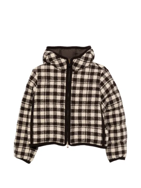 Moncler check hooded jacket