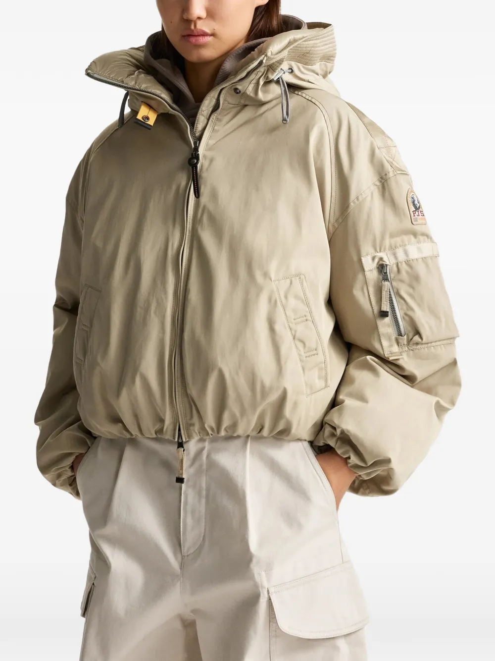 Parajumpers Naadz hooded padded jacket Beige