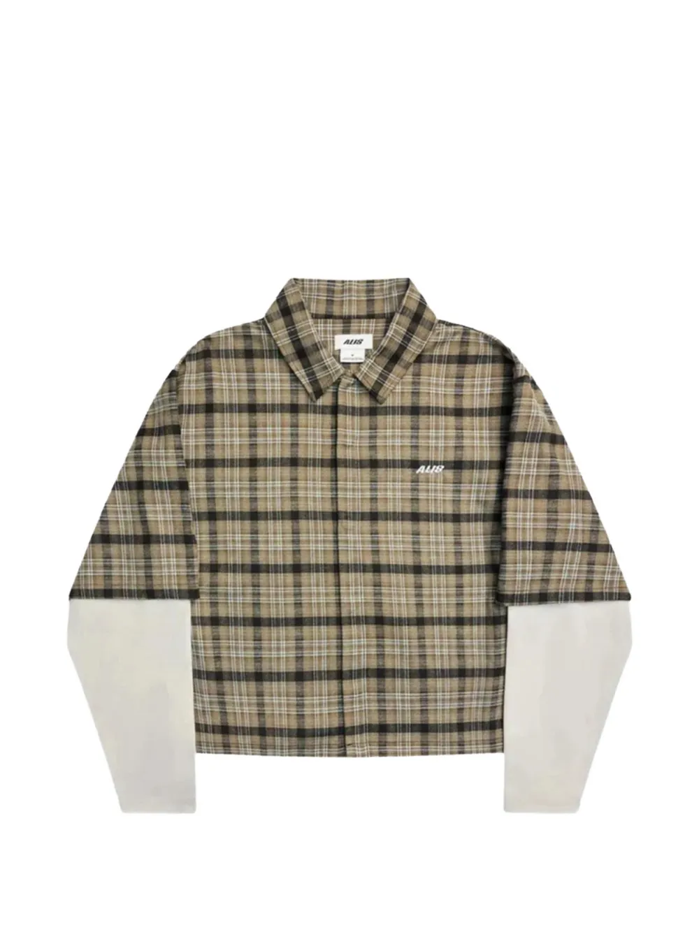 ALIS check-pattern double-layered shirt