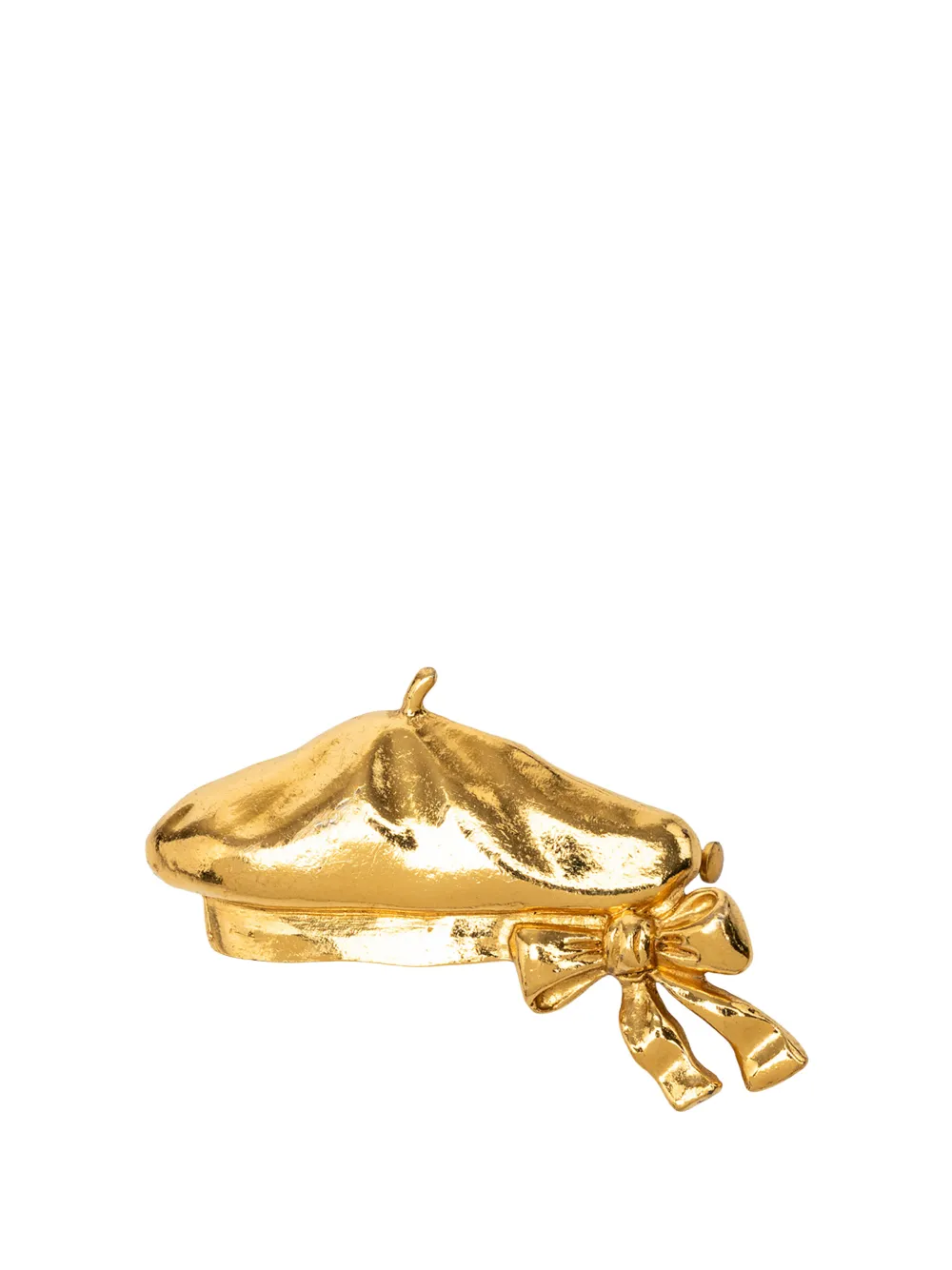 CHANEL Pre-Owned 1970-1980 Gold Plated Beret Hat Brooch costume brooch - Oro