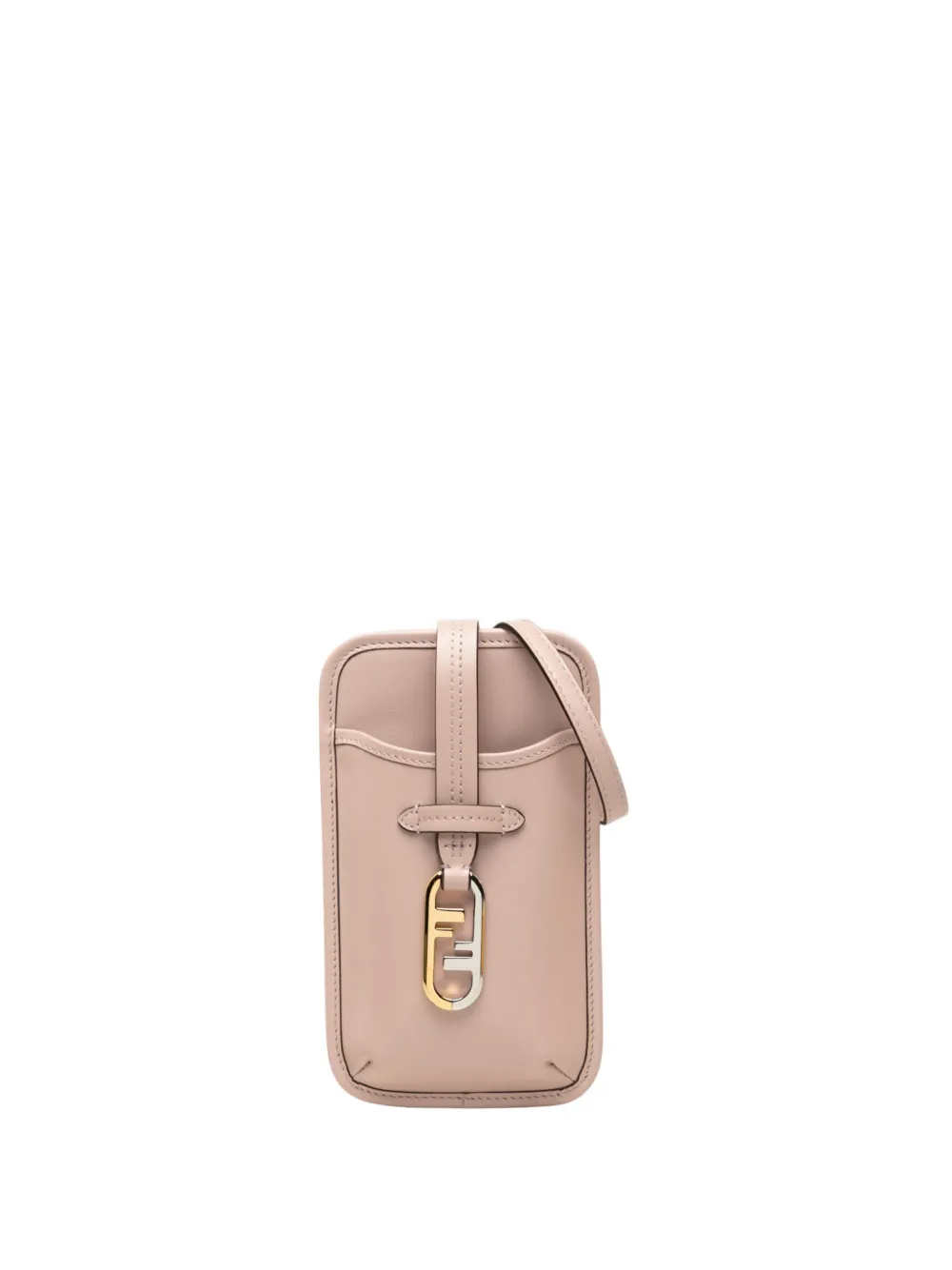 Fendi Pre-Owned 2022-2024 Leather O Lock Phone Pouch crossbody bag - Rosa
