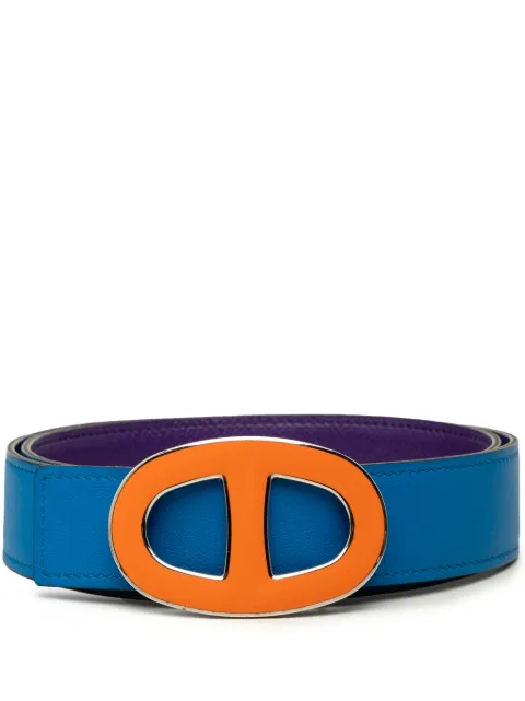 Hermès Pre-Owned 2012 Swift and Epsom Chain de Ancre Reversible belt