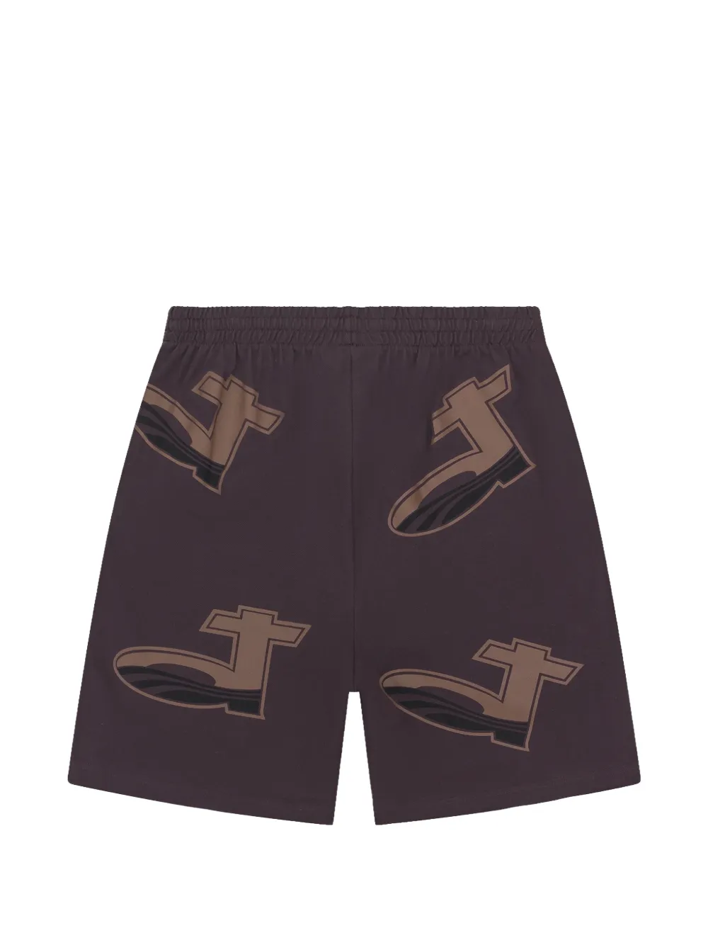 Denim Tears Shorts met grafische print Bruin