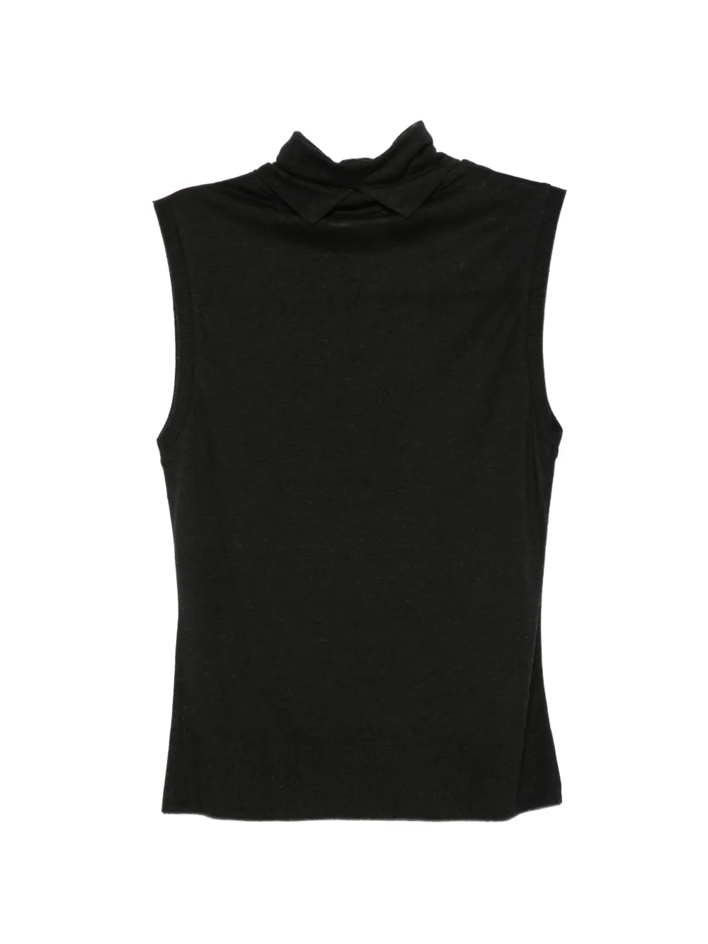 Patrizia Pepe Top met col en Fly-plakkaat Zwart