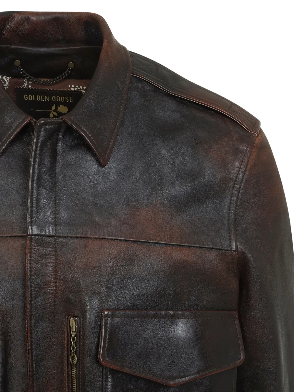 Golden Goose Jack met klepzakken Bruin