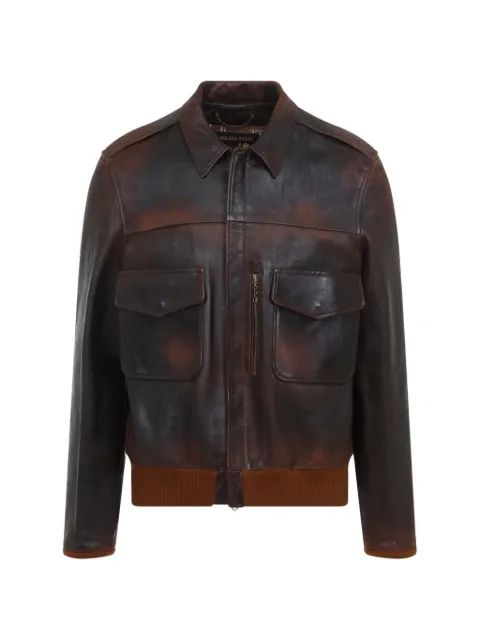 Golden Goose flap-pockets leather jacket