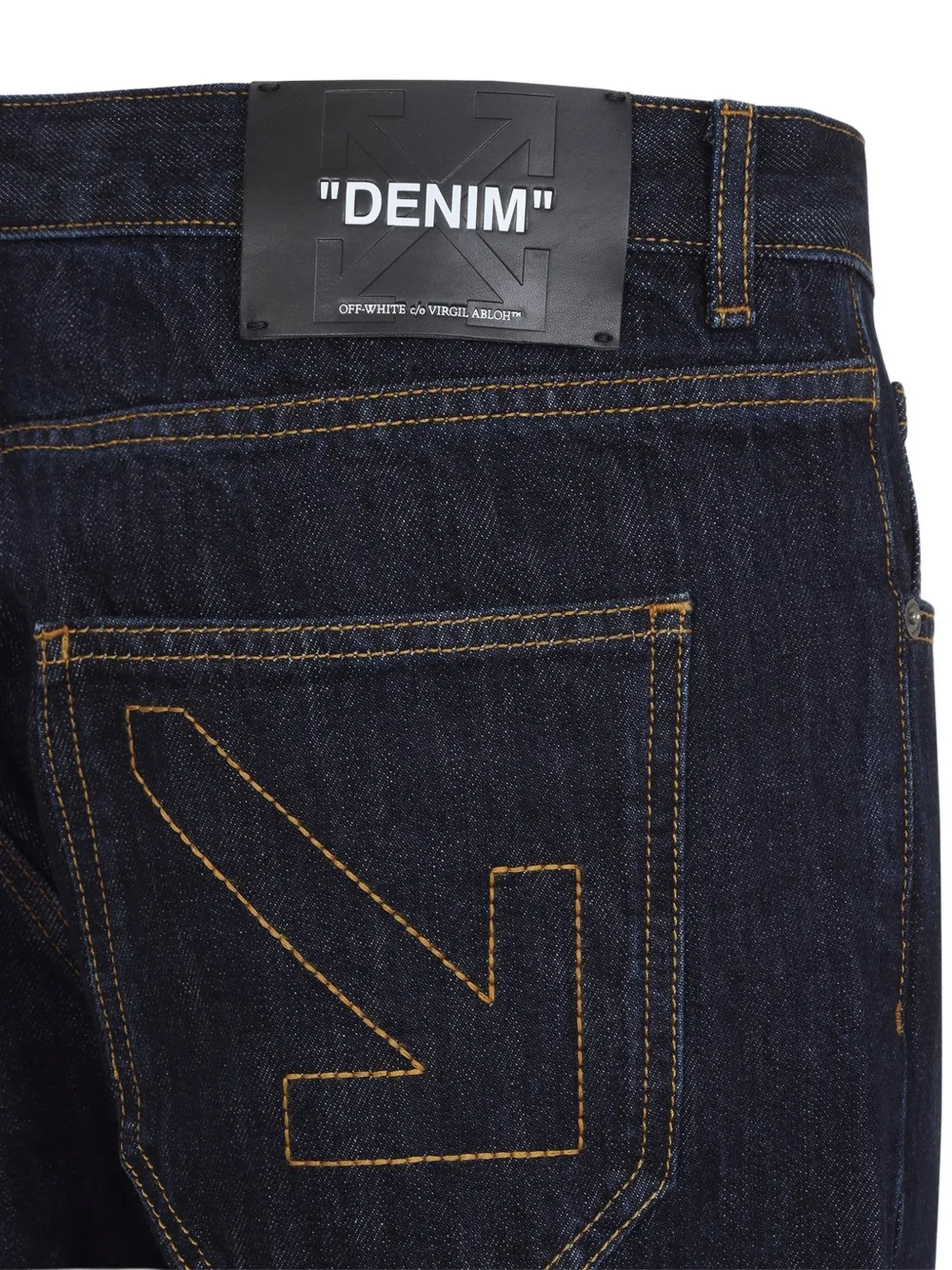 Off-White Jeans met Arrows-borduurwerk Blauw