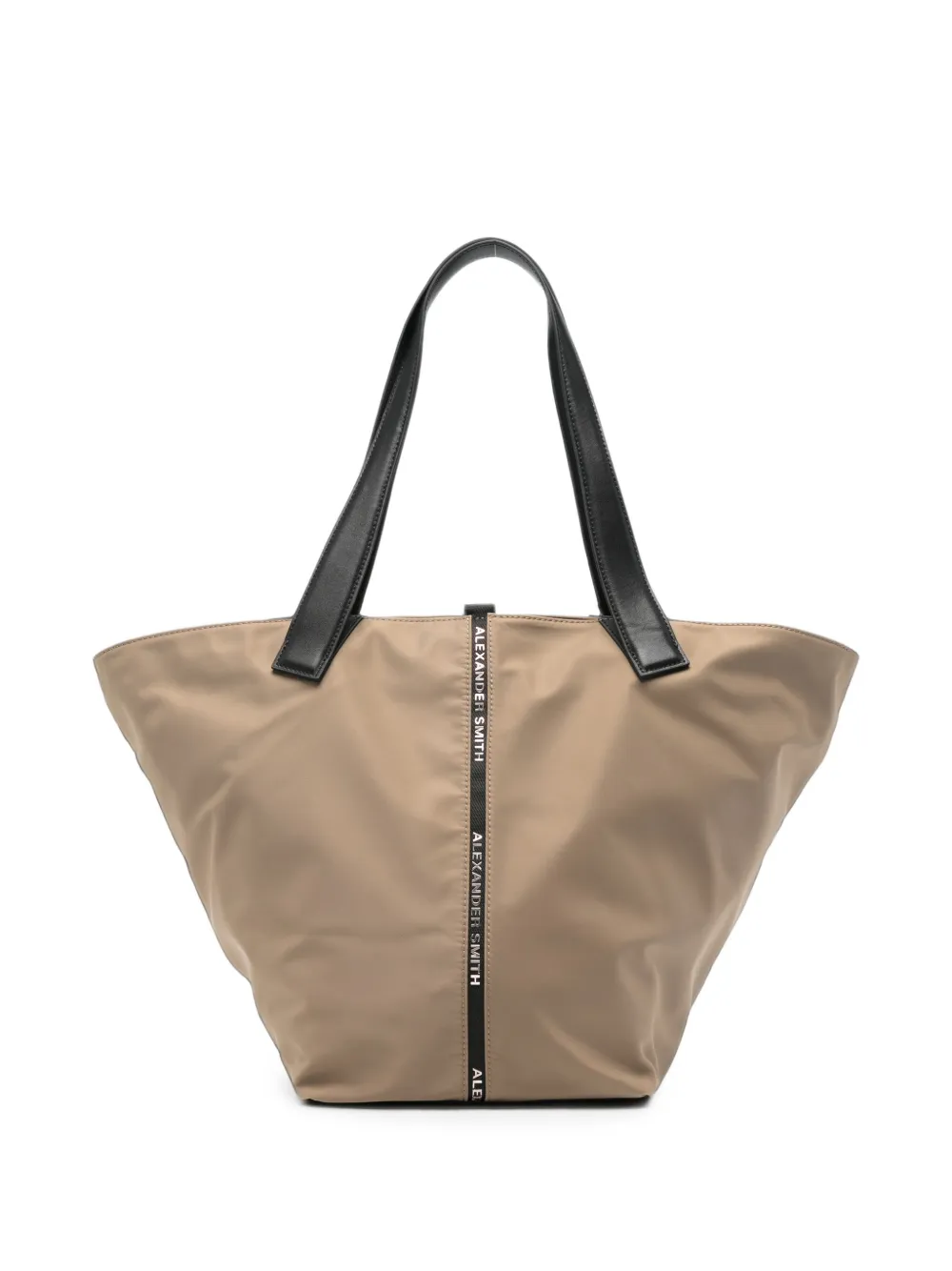 Alexander Smith large Lauren logo-tape leather tote bag