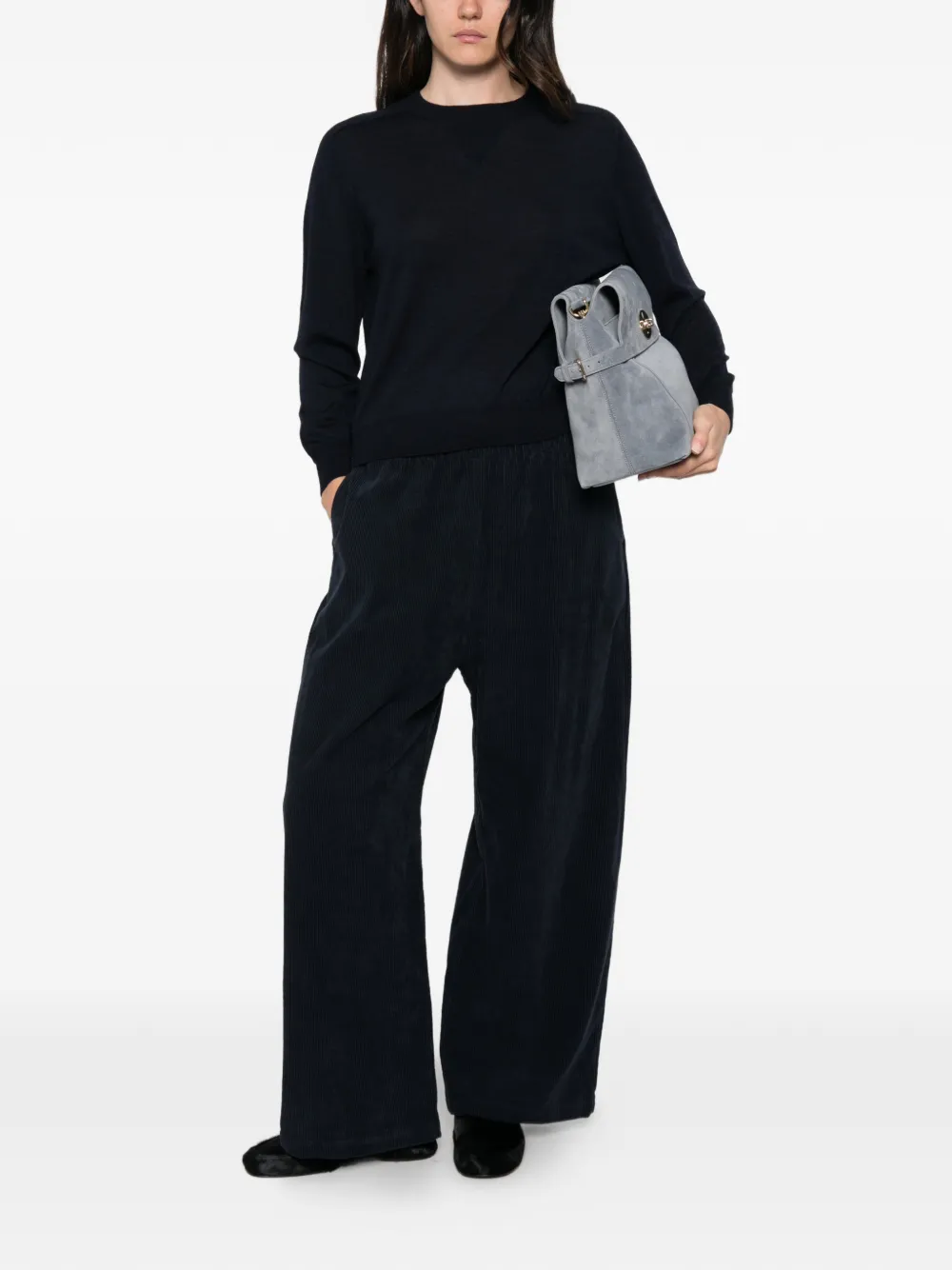 Apuntob Corduroy Drawstring-waist Trousers In Brown