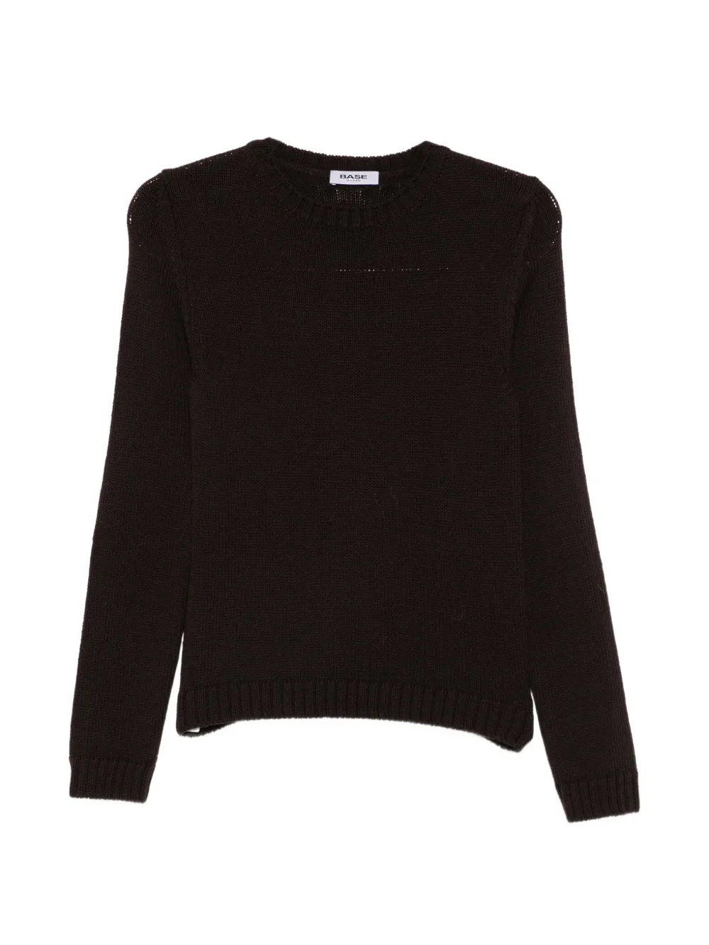 Base Ribbed-knit Sweater In Brown
