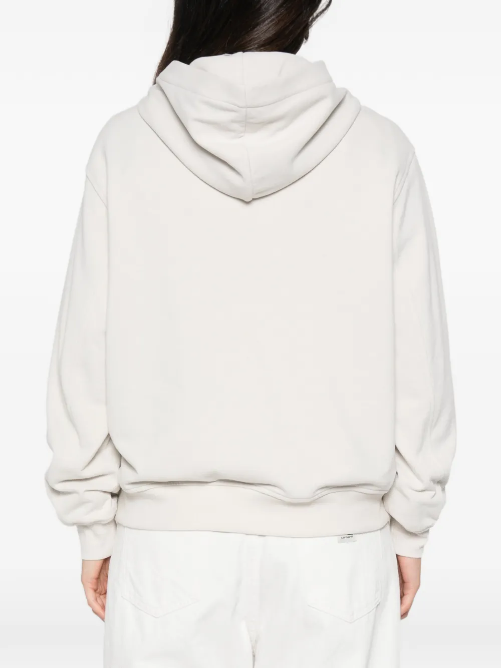 Brunello Cucinelli logo-embroidered sequin-embellished hoodie Beige
