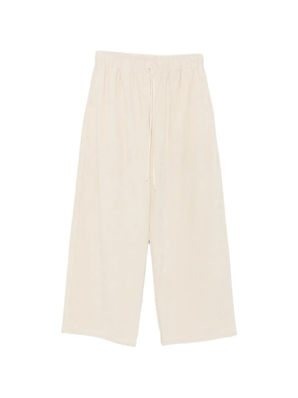 Apuntob pantalon en velours côtelé à lien de resserrage - Tons neutres