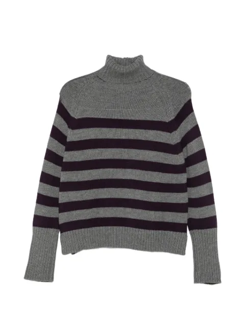 base striped roll-neck sweater