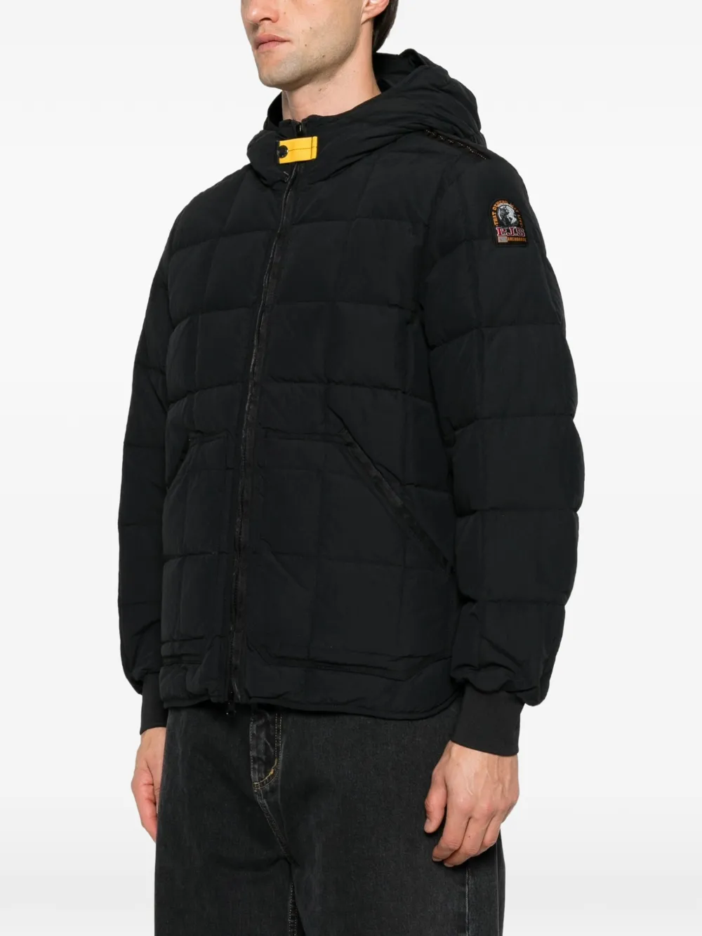 Parajumpers quilted hooded jacket Zwart