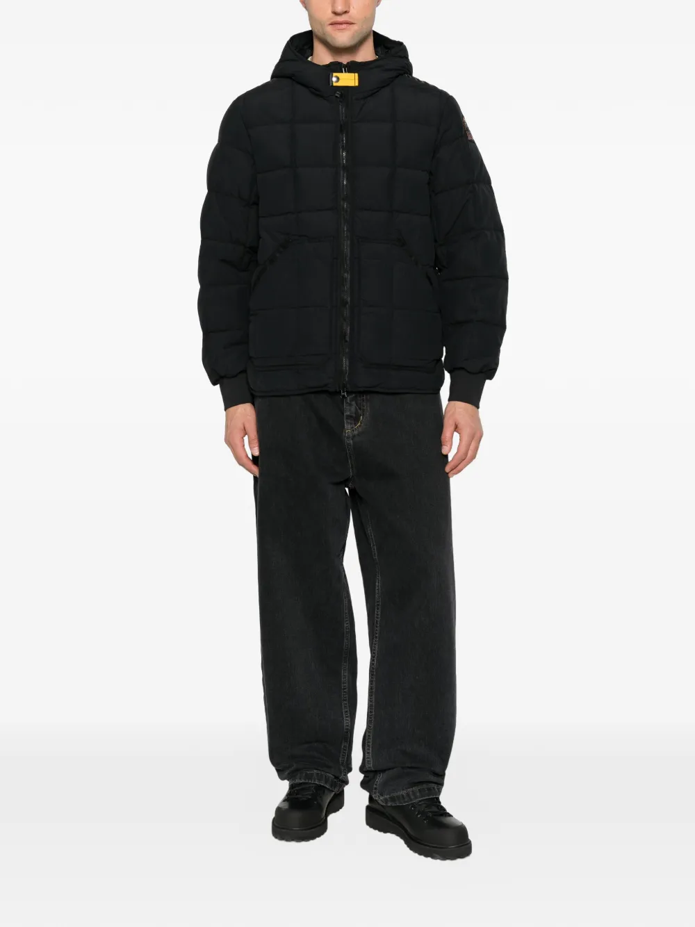 Parajumpers quilted hooded jacket Zwart