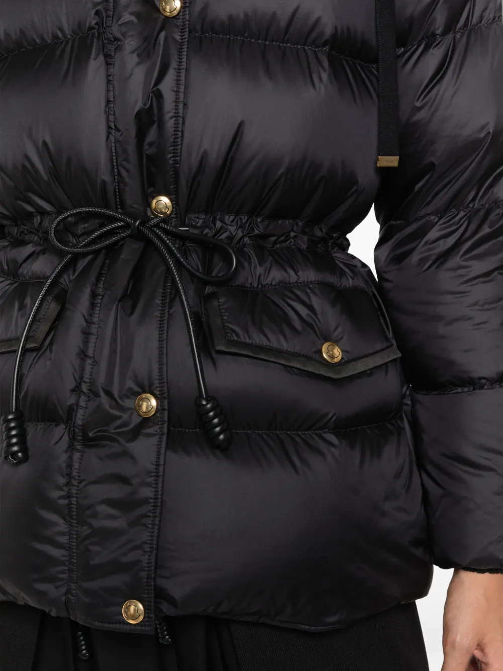 Moncler Diaphane hooded quilted jacket Zwart