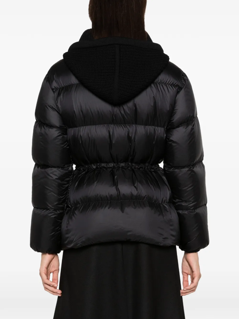 Moncler Diaphane hooded quilted jacket Zwart