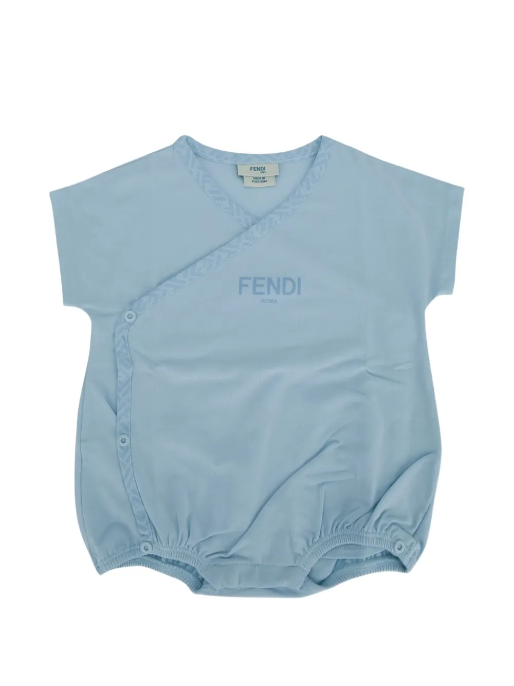 Fendi Kids body à logo imprimé - Bleu Fendi Kids body à logo imprimé - Bleu