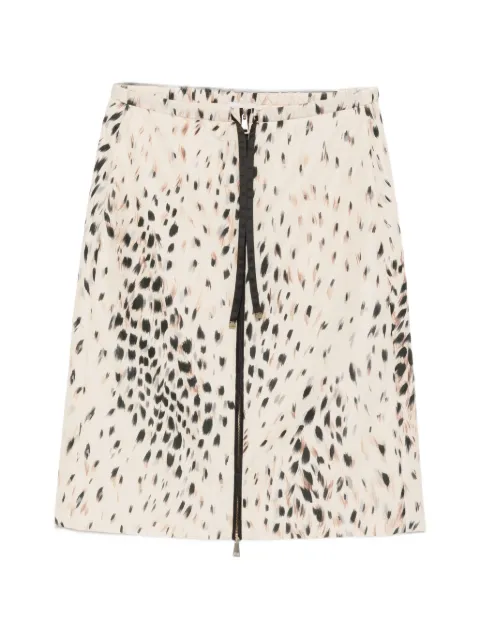 Moncler leopard-print zip-front skirt