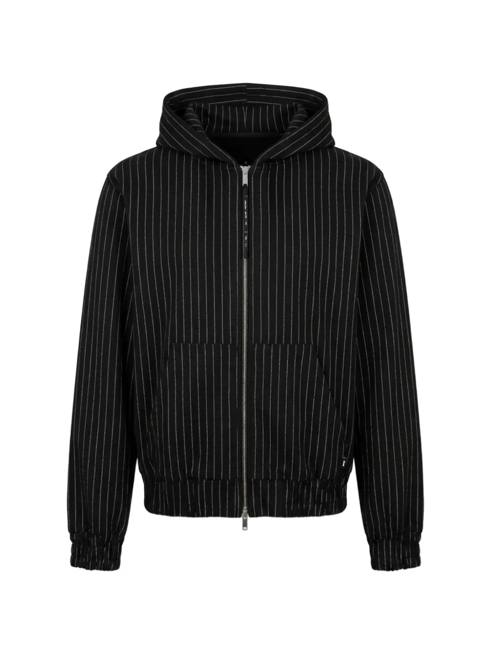 ALIS pinstripe-print hooded bomber jacket
