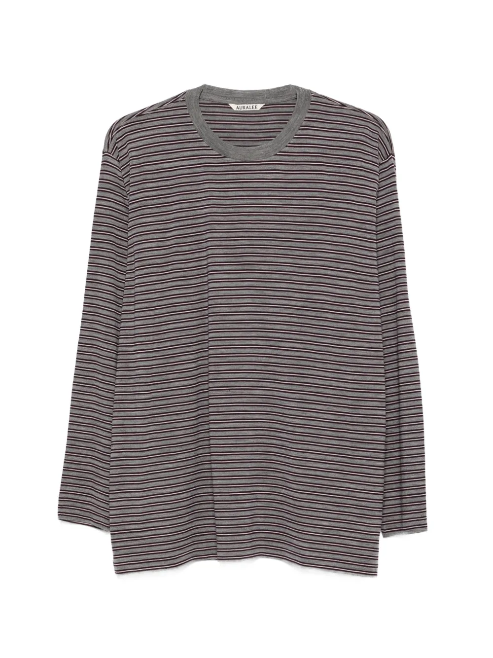 Auralee striped long-sleeve T-shirt