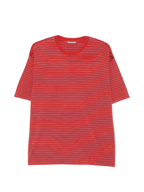 Auralee striped jersey wool T-shirt