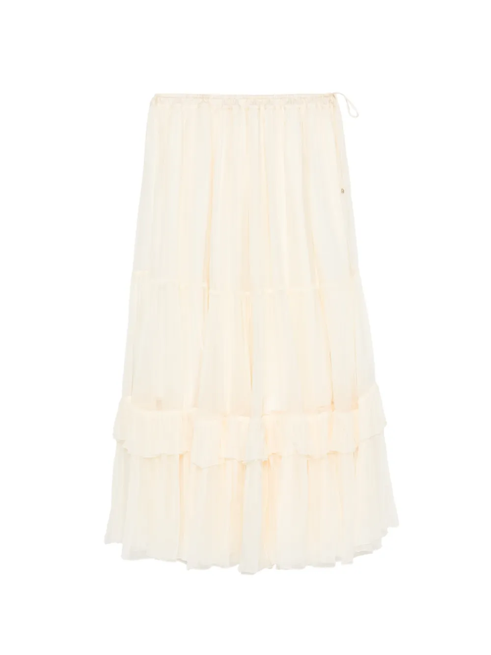 Chloé tiered ruffled maxi skirt - Tons neutres