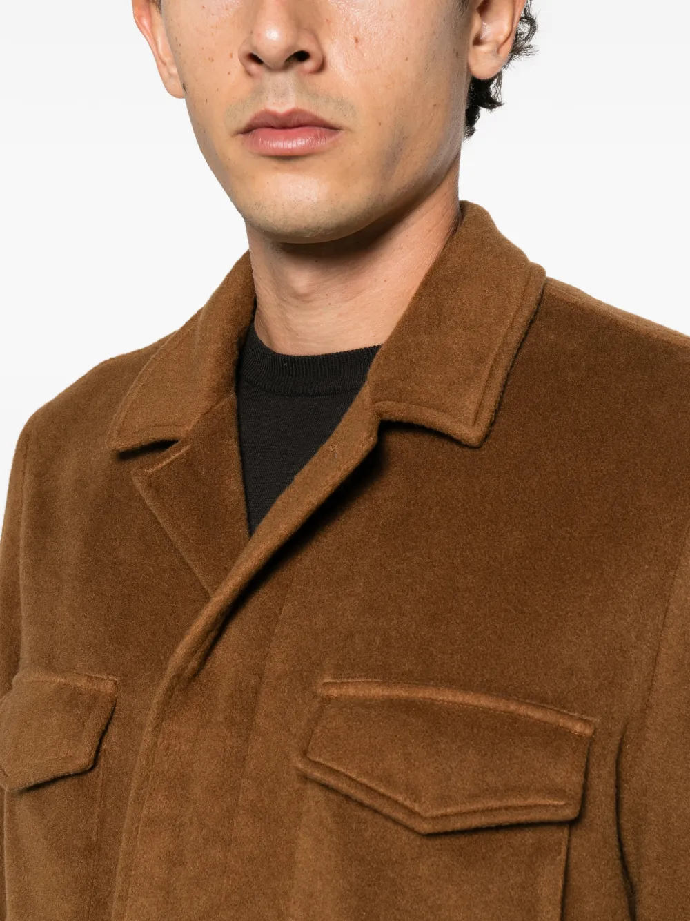 Boglioli Shirtjack met vier zakken Bruin