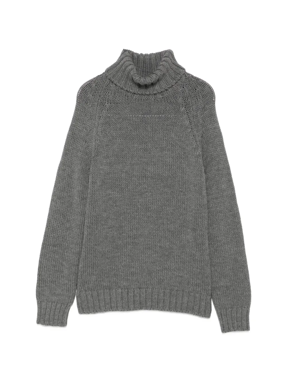 Base Roll-neck Raglan-sleeve Sweater In Gray