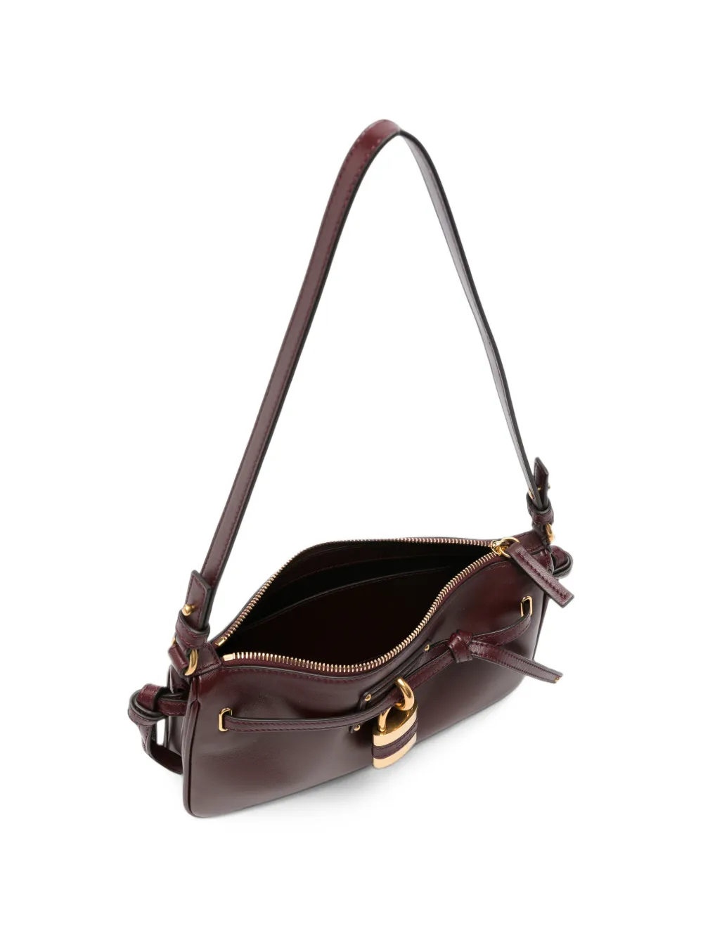 Chloé mini Paddington padlock-detail leather tote bag Rood