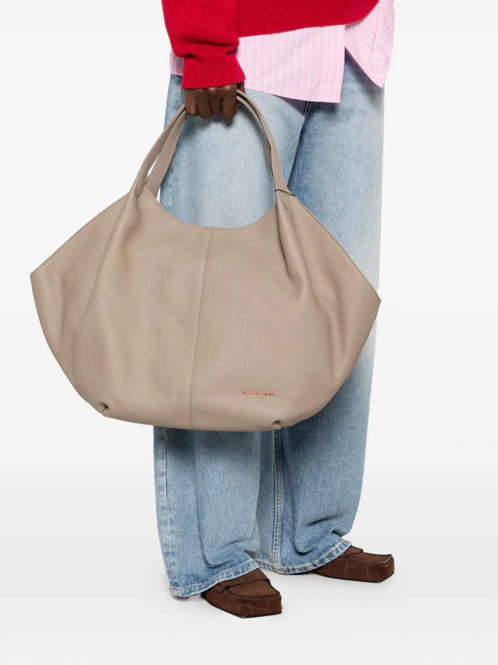Alexander Smith Rachel grained leather tote bag Beige