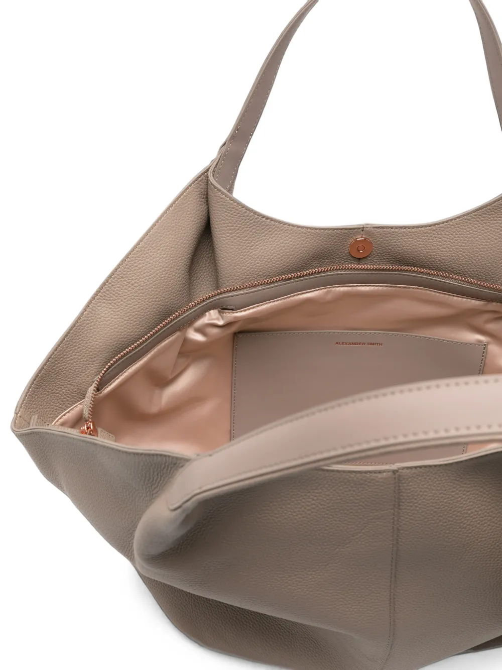 Alexander Smith Rachel grained leather tote bag Beige