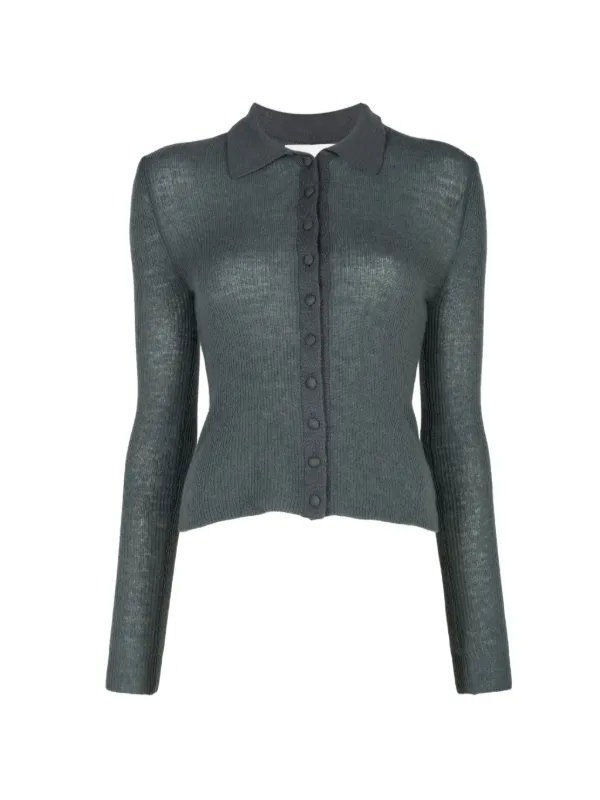 Citizens of Humanity Paloma Ribbed Cardigan in Green