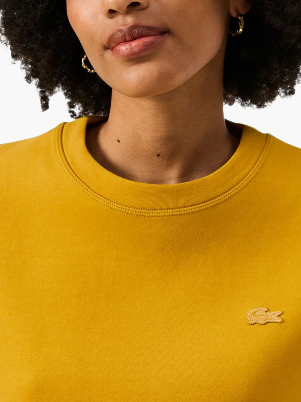 Lacoste Sweater met logopatch Geel