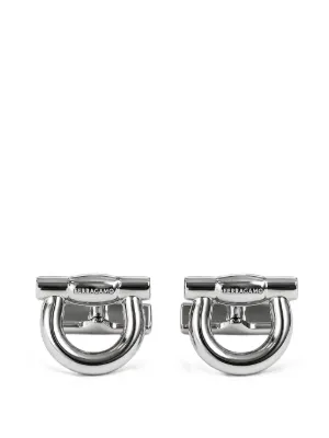 Ferragamo ガンチーニ カフスボタン | シルバートーン | FARFETCH JP