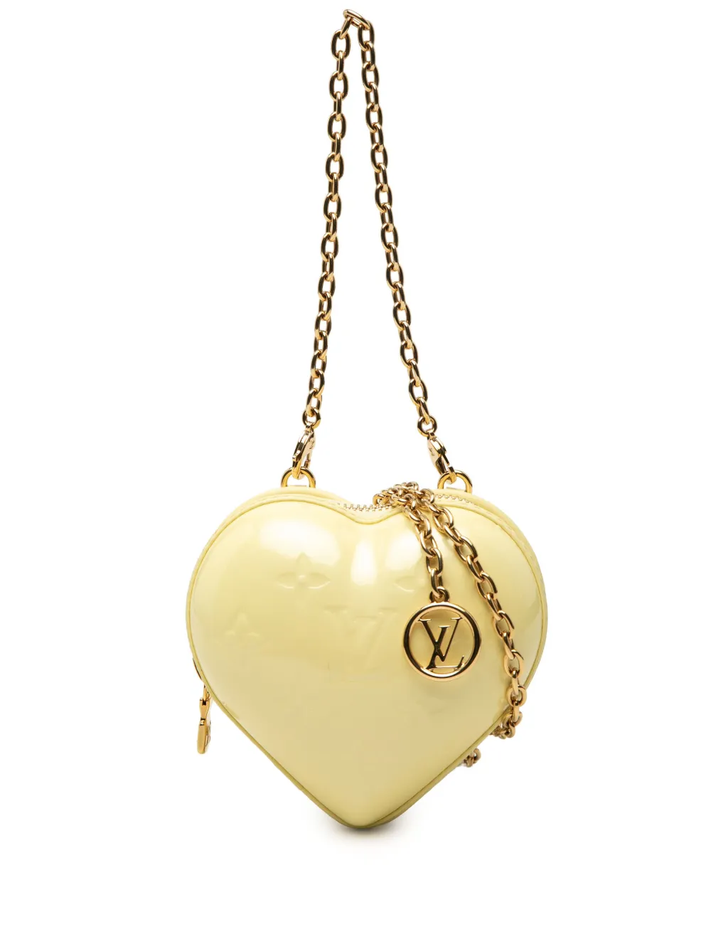 Louis Vuitton Pre-Owned 2021-2026 Monogram Vernis Keep My Heart Chain crossbody bag - Giallo