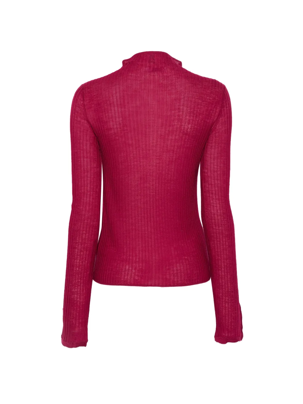Patrizia Pepe ribbed-knit mock-neck sweater Roze