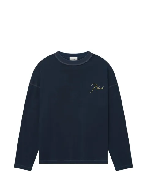 RHUDE pull Classique Reverse à manches longues