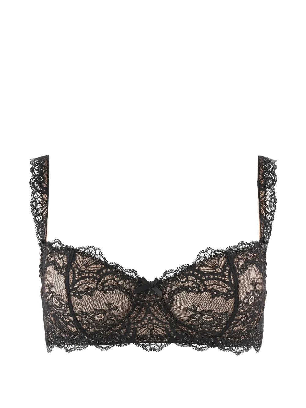 Aubade Reggiseno a mezza coppa Danse des Sens con finiture in pizzo - Nero